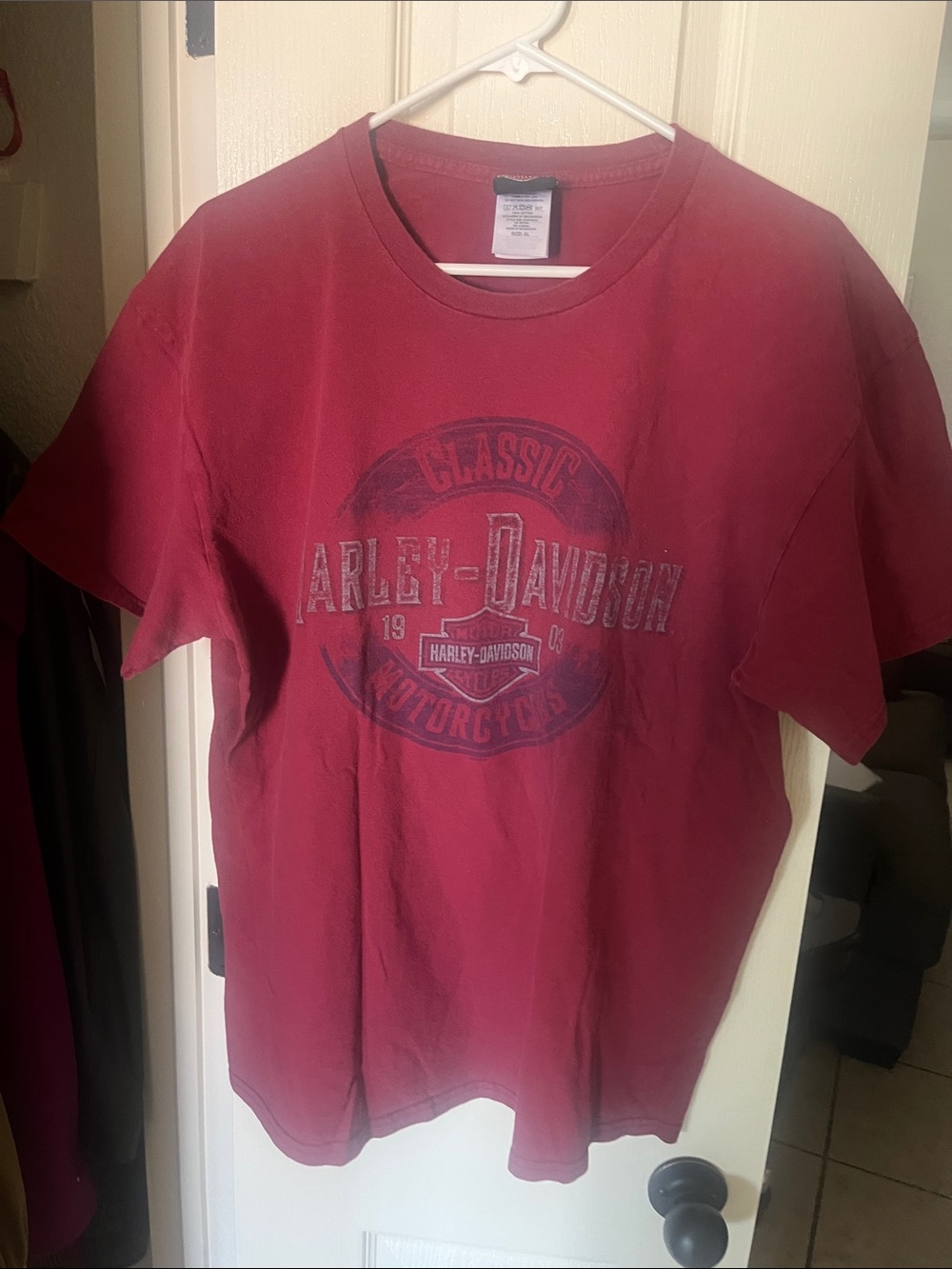 Harley-Davidson Red Short Sleeve Logo Tee